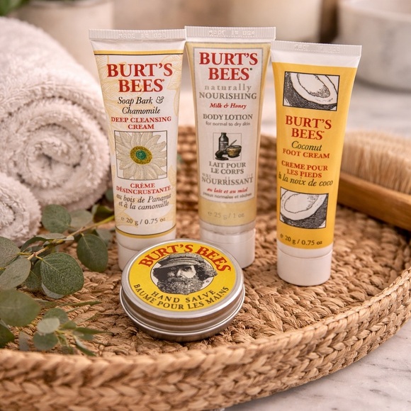 Burt's Bees Other - Burt’s Bees Skincare Gift Set Hand Salve Cleansing Cream Body Lotion Foot Cream